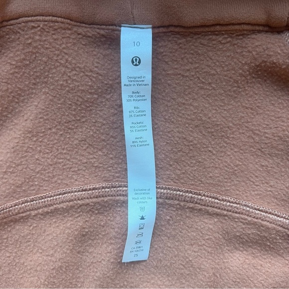 Lululemon Womens Desert Sun Full Zip Scuba Hoodie Size 10 - Picture 5 of 7